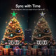 10” Smart Christmas Tree Topper Star, Iridescent Star with 10 RGB LED Lights, 16 Mil. Colors Changing, Music Sync, Timer, Xmas Treetop Decorations