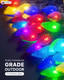 Smart C9 Christmas Lights Outdoor, 115FT 150 LEDs, APP Remote Controlled RGB String Lights with 80+ Modes Color Changing Dimmable Extendable Waterproof Strawberry String Light for Patio Xmas Decor