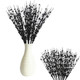 10 Pack Christmas Artificial Glitter Berry Stem, 17 Inches Black Glitter Christmas Decorations, for DIY Christmas Tree Xmas Wreath Vase Filler Home Party Decor