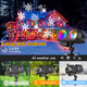 Christmas Decorations Projector Lights Outdoor , 20 Cards & 3D Wave Waterproof Projector Lights with Remote Control, Suitable for Various Halloween Christmas Festival Party