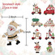 Lvydec 27pc Wooden Christmas Hanging Ornaments Clearance, Santa Snowman Reindeer and Car Ornaments with Colorful Painting for Christmas Tree Home Decoration