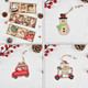 Lvydec 27pc Wooden Christmas Hanging Ornaments Clearance, Santa Snowman Reindeer and Car Ornaments with Colorful Painting for Christmas Tree Home Decoration
