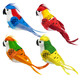 LWINGFLYER 4pcs Clip on Parrot Ornaments Parakeet 6.6inch Artificial Simulation Foam Feather Bird for Christmas Tree Decoration Home Garden Wedding Party Accessories LWINGFLYER 4pcs Clip on Parrot Ornaments Parakeet 6.6inch Artificial Simulation Foam Feather Bird for Christmas Tree Decoration Home Garden Wedding Party Accessories