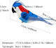 LWINGFLYER 4pcs Clip on Parrot Ornaments Parakeet 6.6inch Artificial Simulation Foam Feather Bird for Christmas Tree Decoration Home Garden Wedding Party Accessories LWINGFLYER 4pcs Clip on Parrot Ornaments Parakeet 6.6inch Artificial Simulation Foam Feather Bird for Christmas Tree Decoration Home Garden Wedding Party Accessories