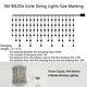 Icicle Lights Multicolor 90 LED 10 ft Short Curtain Lights with 8 Modes Remote Control,Powerd by USB & Battery - Waterproof Fairy String Lights for Indoor & Outdoor,Holiday,Party