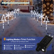 6 Pack Plug in Christmas Pathway Lights Outdoor Decorations with Timer,8 Modes White Xmas Snowflake Tree Star Waterproof Led Garden Stake Lights for Walkway Yard Lawn Porch Holiday Decor