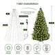 Marchpower Christmas Tree Lights Warm White, 8 Modes Christmas Lights for Tree with Timer & Memory Function, 400 Diamond LED 6.6FTx10 Waterproof Xmas Tree Lights with Ring for Indoor Outdoor