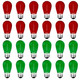 S14 Colored LED String Light Bulbs, 24Pack 1Watt Plastic Shatterproof Waterproof Outdoor Indoor Replacement Light Bulbs for Home Decor, E26 Medium Screw Base, Red and Green Christmas Light Bulbs