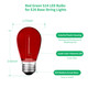 S14 Colored LED String Light Bulbs, 24Pack 1Watt Plastic Shatterproof Waterproof Outdoor Indoor Replacement Light Bulbs for Home Decor, E26 Medium Screw Base, Red and Green Christmas Light Bulbs