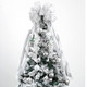MEEDEE Silver Christmas Tree Topper Silver Glitter Christmas Bows 12" Wide Snowflake Ribbon Bow Silver Christmas Bows Silver Tree Topper Silver Bows for Christmas Tree (1 Pack)