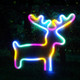 Neon Sign Deer LED Light Wall Decor Light Up Acrylic Colorful Neon Light for Bedroom, Kids Room, Living Room, Bar, Party, Christmas, Halloween