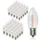 50 Pack C9 LED Replacement Christmas Light Bulbs, Warm White 2200K Waterproof Shatterproof Outdoor String Lights Vintage LED Filament Bulb, E17 Base, Commercial Grade Holiday Decoration Bulbs