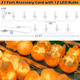 2 Pack Accessory Cord with LED Light Bulb C7 Cord Clip Christmas Village Lights with Double Spare Fuse Blow Mold String Lights Decoration for Xmas Village House Pumpkin Crafts Holiday Decor (12 LED)