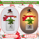 Christmas Night Lights Plug into Wall, Christmas Decorative Night Light with Manual Switch, 360 Degree Swivel Plug, Christmas Plug in Night Light for Home Bedroom Decor Ornaments (Snowman)
