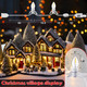 Meonum Accessory Cord with Two LED Bulbs, Blow Mold Christmas Village Light with Outlet and Plug, Double Spare Fuse C7 Light Bulb Christmas Village Accessories White Indoor String Lights (5 Pack)