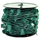 100 Feet C9 Christmas Spool Green Wire with Socket Stringer Bulk Reel, 12" Spacing, Intermediate Base (C9/E17), SPT-1 (100, 100Ft)