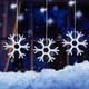 Minetom Christmas Snowflake Icicle Lights Outdoor - Plug-in 7ft 7 Drops 80LED Snowflake Lights, Connectable for Outdoor Porch Eaves Roof Pergola Canopy Christmas Decor (Blue and White) Minetom Christmas Snowflake Icicle Lights Outdoor - Plug-in 7ft 7 Drops 80LED Snowflake Lights, Connectable for Outdoor Porch Eaves Roof Pergola Canopy Christmas Decor (Blue and White)