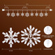 Snowflake Christmas String Lights with 9 Drops - 13ft 150 Mini Bulb Icicle Lights with Clips, Plug-in Connectable Hanging Lights for Front Porch House Tree Pation Decor Holiday Décor