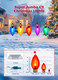 Minetom 2 Pack Super Jumbo Christmas String Lights or Pathway Marker Lights, Outdoor Xmas Decorations, 11Ft 5 LED Jumbo C9 Hanging Light Waterproof Lawn Dec for Holiday Home Tree Roof Yard, Multicolor
