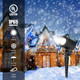 Christmas Snowflake Projector Lights Outdoor LED Snowfall Projection Landscape Lighting Waterproof Plug in Moving Effect Wall Mountable Snow Lights for Indoor Xmas Holiday Home Party Year Show