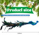 2pcs Large Artificial Peacock Ornaments,23" Glitter Blue Peacork with Long Tail,Christmas Peacock Cilp On Ornaments for Xmas Tree Decoration (Peacock Ornaments)