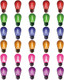30 Pack LED Color Bulb S14 1W, LED String Light Replacement Bulb for Home Decor Christmas,Holiday,Party,Wedding