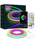 LED String Light 9.84ft RGB Color Changing for Bedroom, IP65 Waterproof Music Sync LED Light Strips with Remote APP Control for Party, Christmas, Halloween, Birthday