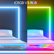 LED String Light 9.84ft RGB Color Changing for Bedroom, IP65 Waterproof Music Sync LED Light Strips with Remote APP Control for Party, Christmas, Halloween, Birthday
