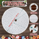 78 Inch Christmas Tree Skirt, Faux Fur Extra Large White Tree Skirt Reusable Christmas Decorations Indoor, Plush Soft Thickened Mat with Silver Sequin Snowflake for Xmas Tree Holiday Party Decor