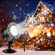 Christmas Decorations,MOSSNDAR LED Christmas Snowflake Projector Lights Outdoor,HD Snowfall Projection Lamp Outside Waterproof,Holiday Light Projector for Xmas Year Garden Yard Indoor Decor