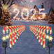 21" Candy Cane Christmas Decorations Outdoor 12 Packs Jumbo Candy Cane Pathway Lights 8 Modes LED Outdoor Candy Cane Decorations Christmas Pathway Lights for Party Patio Garden Lawn Yard Decor