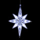 Mudder 10.8 Inch Christmas Window Star Lights Plastic Lighted Star Tree Topper Decoration Large Hanging Stars Christmas Window Lights LED Star Window Silhouette Decoration (Cool White,1 Piece)