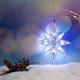 Mudder 10.8 Inch Christmas Window Star Lights Plastic Lighted Star Tree Topper Decoration Large Hanging Stars Christmas Window Lights LED Star Window Silhouette Decoration (Cool White,1 Piece)