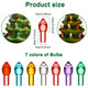 Mudder 288 Pieces Ceramic Christmas Tree Replacement Light Bulbs Twist Plastic Christmas Small Bulbs Assorted Colors Light up Star Topper for Ceramic Christmas Tree Decoration