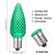 50 Pieces C9 Christmas Light Replacement Bulb E17 LED Easter Light Replacement Bulb Outlet Faceted Christmas Bulb LED for Holiday Decoration(Red, Green)