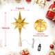 MUMTOP Christmas Tree Topper, Gold Christmas Star Tree Topper with Lights for for Christmas Tree Home Holidays Xmas Indoor Home Decor, 14 inch
