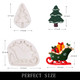 Christmas Silicone Fondant Mold, Santa Claus Chocolate Molds, Sled with , Christmas Tree for Christmas Cake Decoration, Cake Toppers, Candy Sugarcraft, Clay Resin