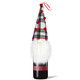 Christmas Gnome Wine Bottle Topper, Decorative Cover for Bottles, Giving (Plaid)