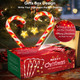 Outdoor Christmas Decorations: 12 Pack Solar Christmas Candy Cane Lights Waterproof, Christmas Pathway Lights with Remote Control & 8 Modes, Christmas Outdoor Decorations for Yard, Walkway Xmas Decor