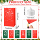 Nezyo 30 Sets Christmas Luminaries Bags with Flameless LED Tea Lights Luminaries Bags with LED Lights 6 Designs Luminary Candle Bags Luminary Lantern Bags for Home Party Outdoor Decoration