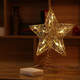 Christmas Tree Topper LED Star Battery Operated Treetop Decoration (Gold)