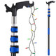 Pole for Hanging Christmas Lights, 3.8-12 FT Long Extension Pole with Utility Hook, Ladderless Telescopic Poles Christmas Outdoor String Light Installation Tool, Extend a Reach Rod Kit