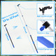 Pole for Hanging Christmas Lights, 3.8-12 FT Long Extension Pole with Utility Hook, Ladderless Telescopic Poles Christmas Outdoor String Light Installation Tool, Extend a Reach Rod Kit