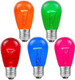 Novelty Lights 25 Pack S14 Outdoor Patio Edison Replacement Bulbs, E27 Medium Base, Multi, 11 Watt Novelty Lights 25 Pack S14 Outdoor Patio Edison Replacement Bulbs, E27 Medium Base, Multi, 11 Watt
