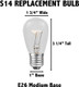 Novelty Lights 25 Pack S14 Outdoor Patio Edison Replacement Bulbs, E27 Medium Base, Multi, 11 Watt Novelty Lights 25 Pack S14 Outdoor Patio Edison Replacement Bulbs, E27 Medium Base, Multi, 11 Watt