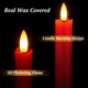 Flameless Candles with Remote: 8 Pack Battery Operated Window Candles 9.6" Real Wax LED Flickering Flameless Taper Candles 3D Wick Lights Halloween Christmas Wedding Birthday Party Decorations (Red)