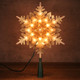Christmas Snowflake Tree Topper Lights, 9.25in 120V UL Christmas Star Treetop with 20Count Clear Lights, Christmas Lighted Topper for Indoor Xmas Tree Home Party Decor, Warm White
