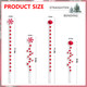 Valentines Day Curly Pick Picks Red White Candy Shape and Bell Ornaments for Home Centerpieces Table Vase Wreath DIY Craft Xmas Tree Topper