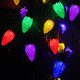 Christmas Decorations Outdoor, 55FT 100 LED C9 Bulbs Solar Christmas Lights Outdoor Waterproof Multicolor Strawberry Christmas Fairy Lights Christmas Tree, House, Window, Door, Holiday, Arbor Decor