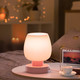 Touch Bedside Table Lamp - Pink Small Lamp for Bedroom with USB C+A Charging Ports 3 Way Dimmable, Nightstand Desk lamp with Glass Lamp Shade Warm LED Bulb Included, Simple Design Christmas Touch Bedside Table Lamp - Pink Small Lamp for Bedroom with USB C+A Charging Ports 3 Way Dimmable, Nightstand Desk lamp with Glass Lamp Shade Warm LED Bulb Included, Simple Design Christmas